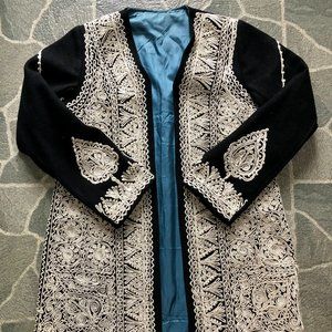 SOLD Embroidered Wool Felt Statement Jacket